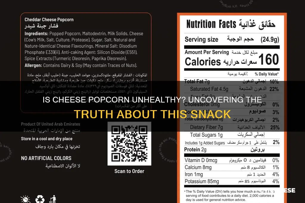 is cheese popcorn unhealthy