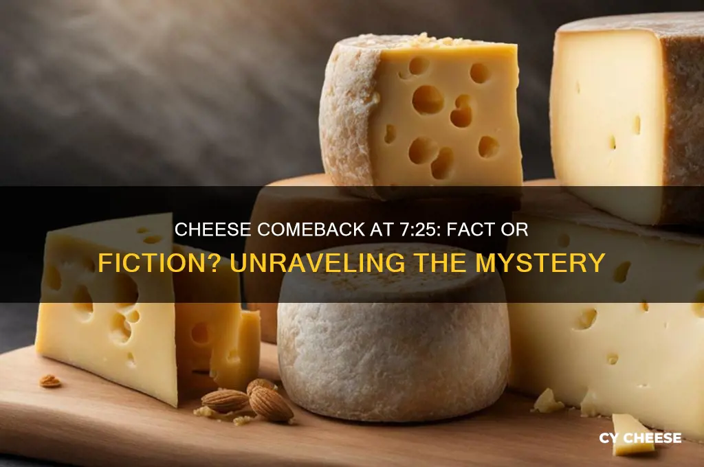 is cheese really come back out for 7:25