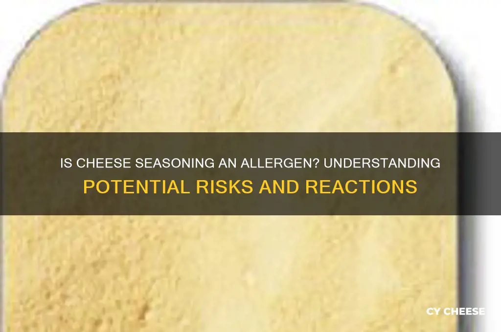 is cheese seasoning an allergen