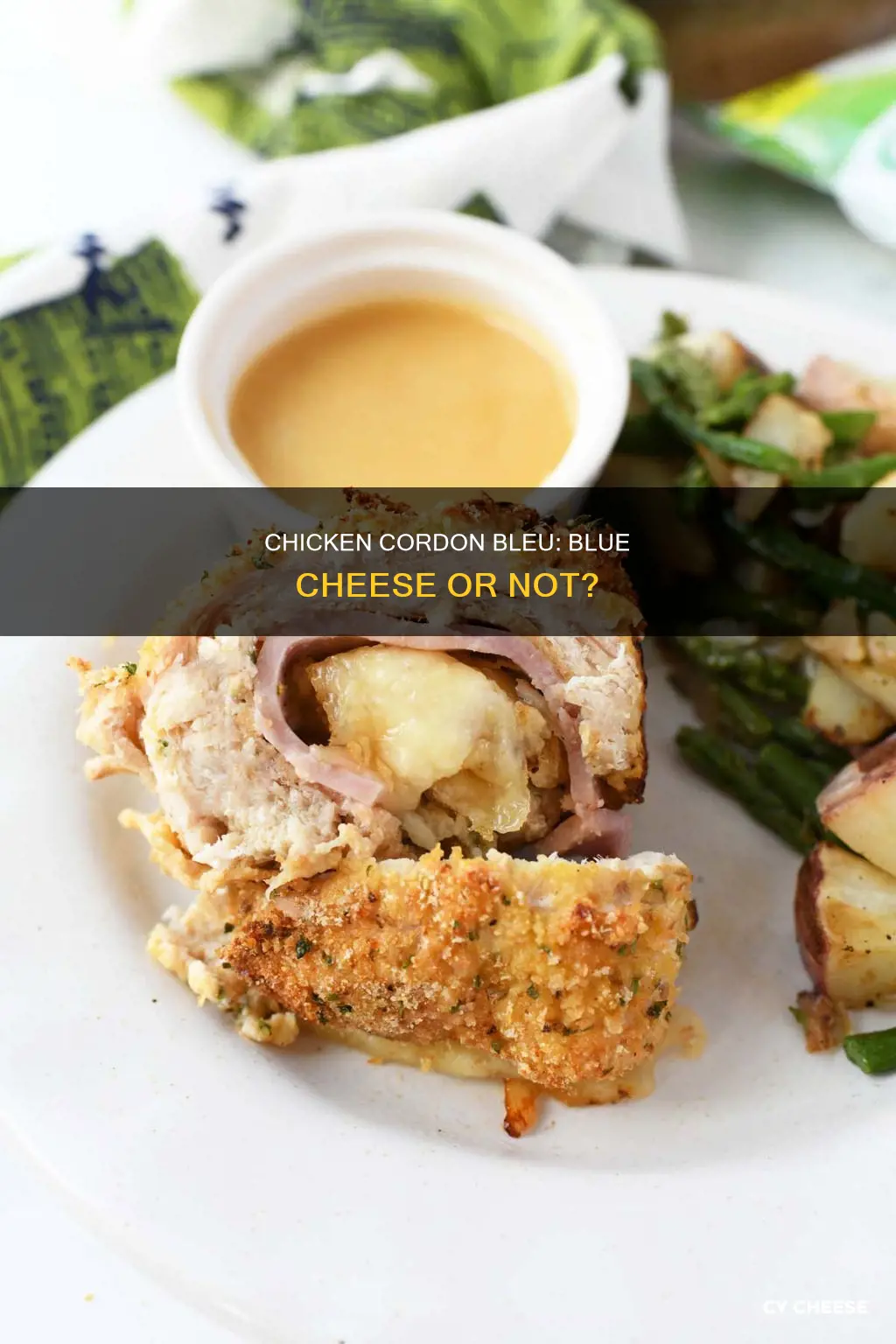 is chicken cordon bleu made with blue cheese