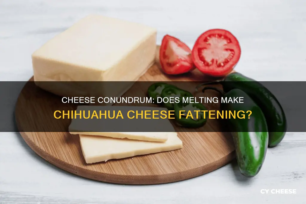 is chihuahua cheese more fattening when melted