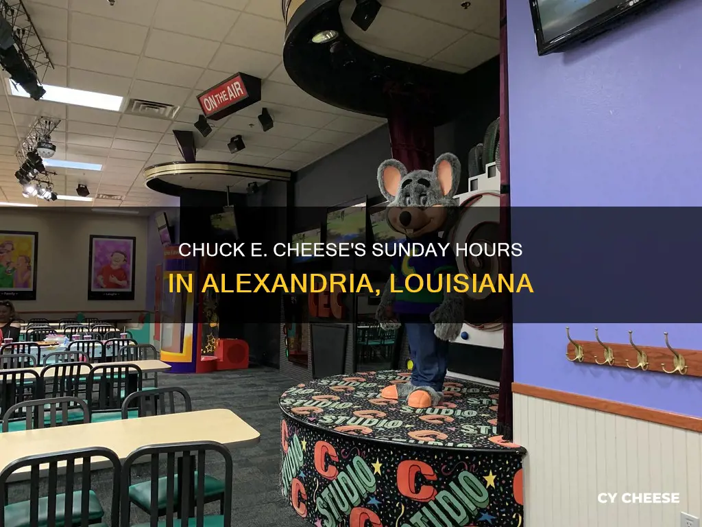 is chuck e cheese in alexandria louisiana open on sunday