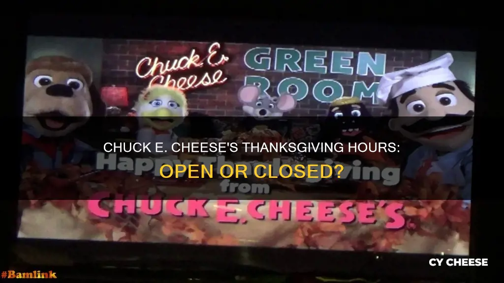 is chuck e cheese open on thanksgiving day