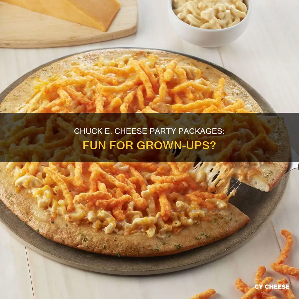 is chuck e cheese party packages food for adults
