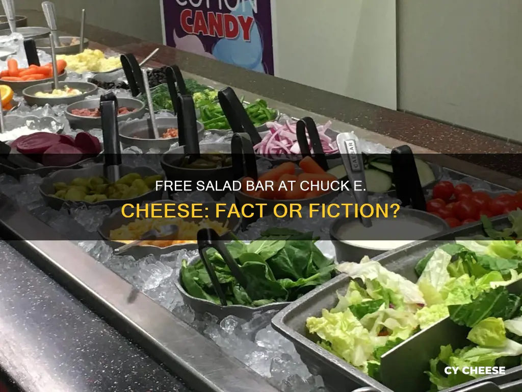 is chuck e cheese salad bar free