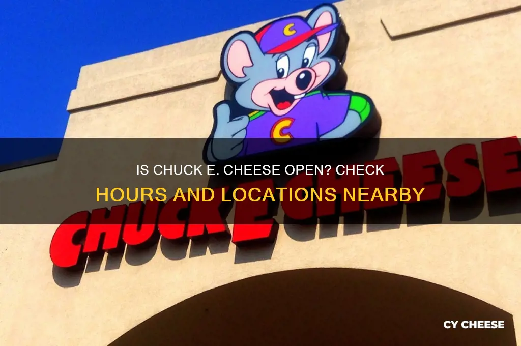 is chuckee cheese open