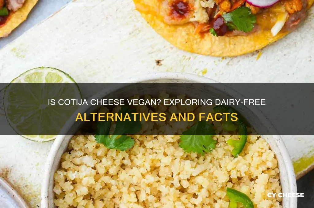 is cojita cheese vegan