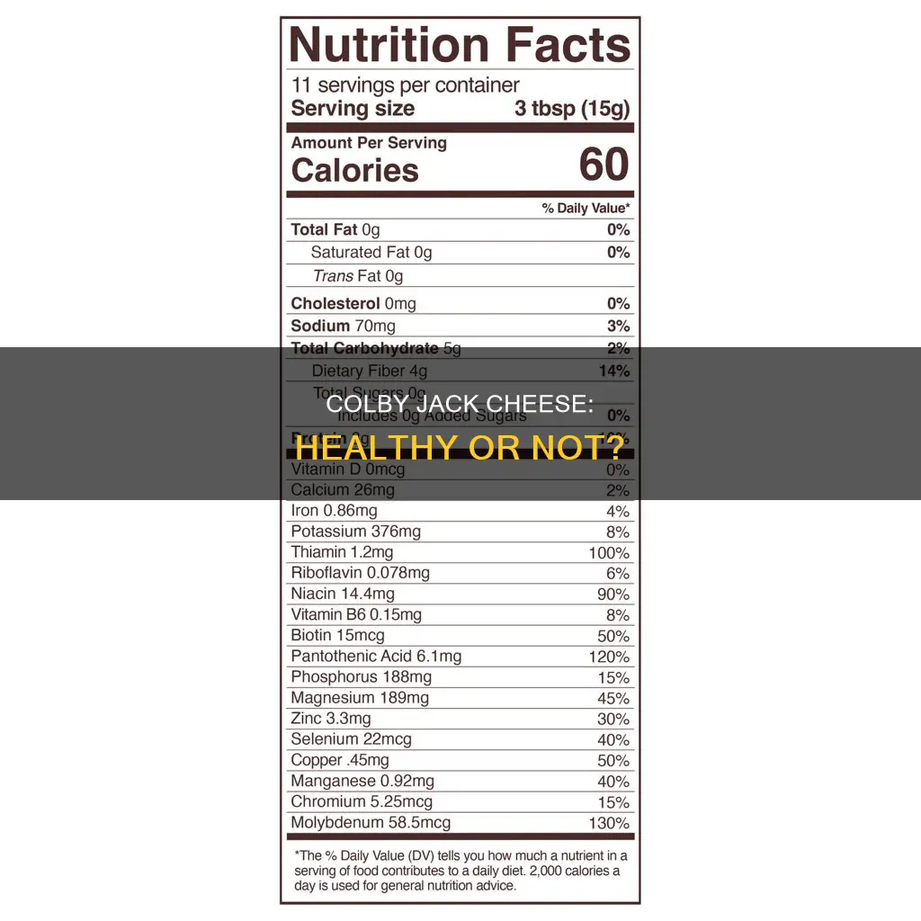 is colby jack cheese healthy