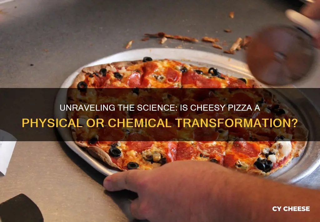 is cooking cheese pizza physical change or chemical