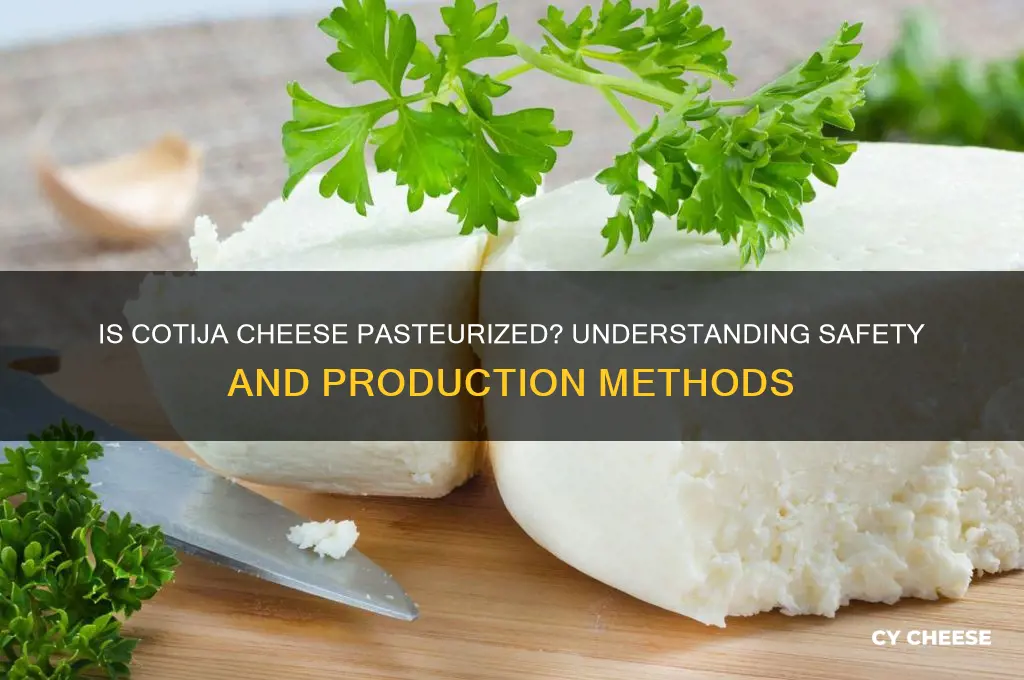 is cotija cheese pasteurized