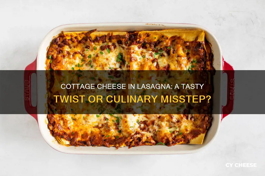 is cottage cheese good for lasagna