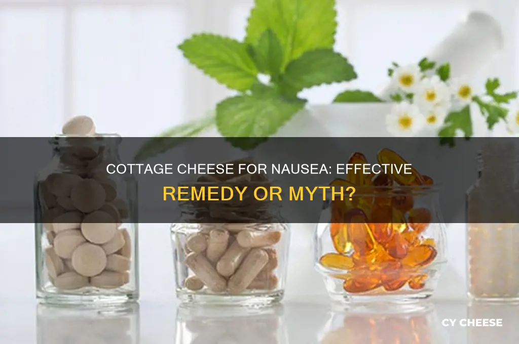 is cottage cheese good for nausea
