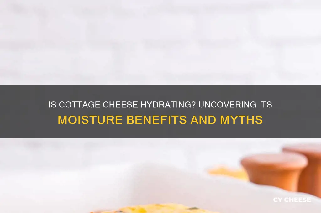 is cottage cheese hydrating