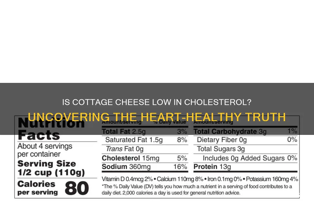 is cottage cheese low in cholesterol