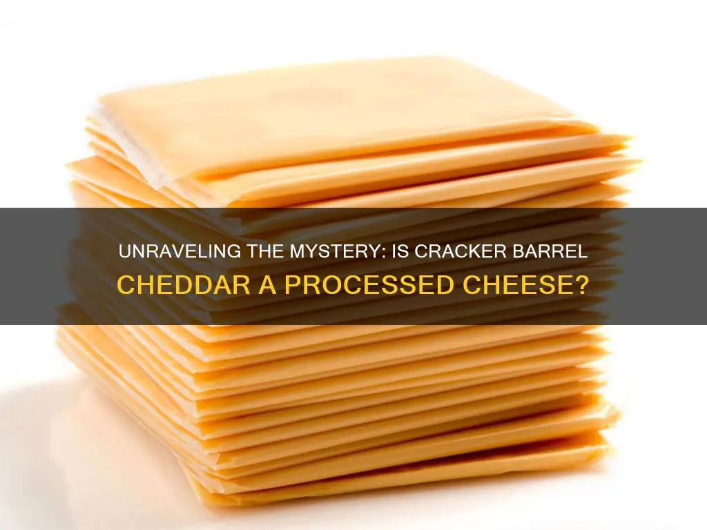 is cracker barrel cheddar cheese processed