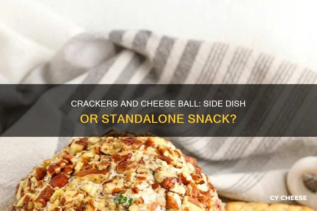 is crackers and a cheese ball a side dish