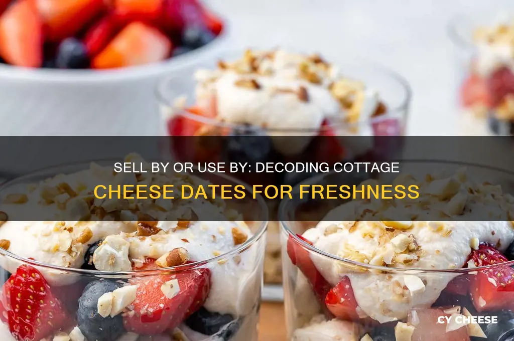 is date on cottage cheese sell by or use by