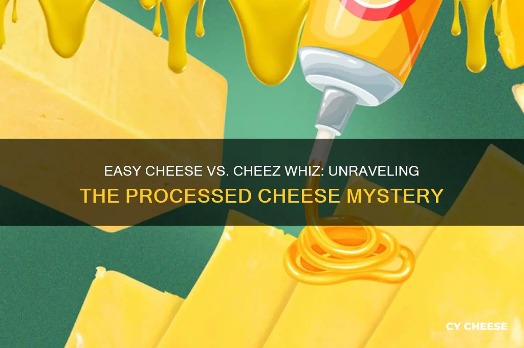 is easy cheese the same as cheez whiz