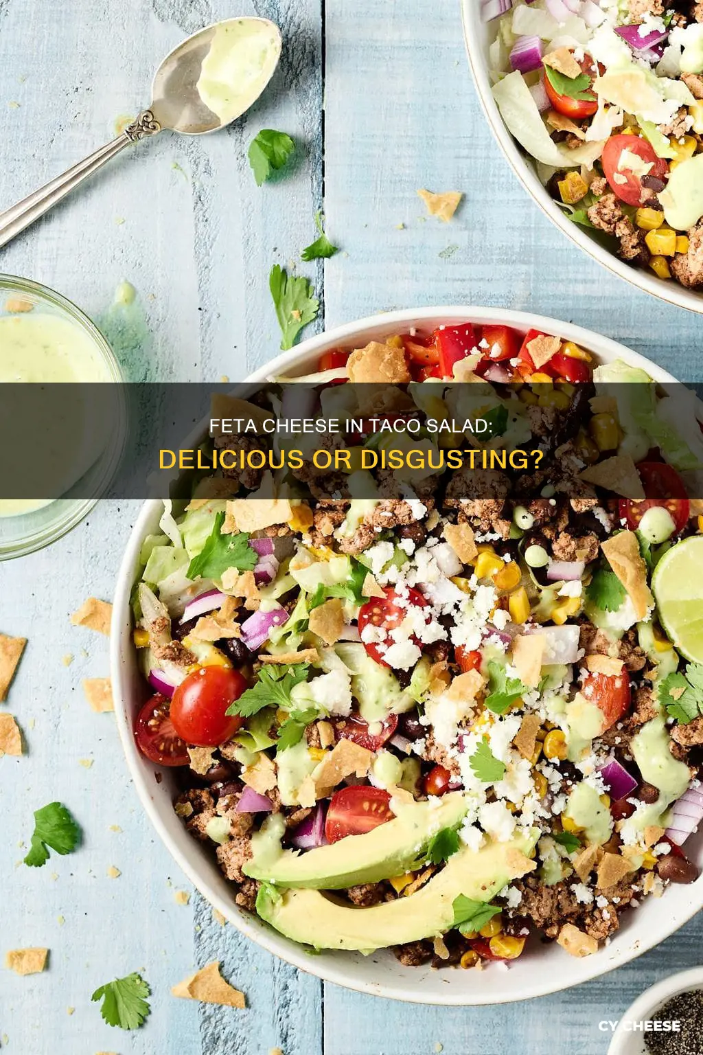 is feta cheese gross in a taco salad