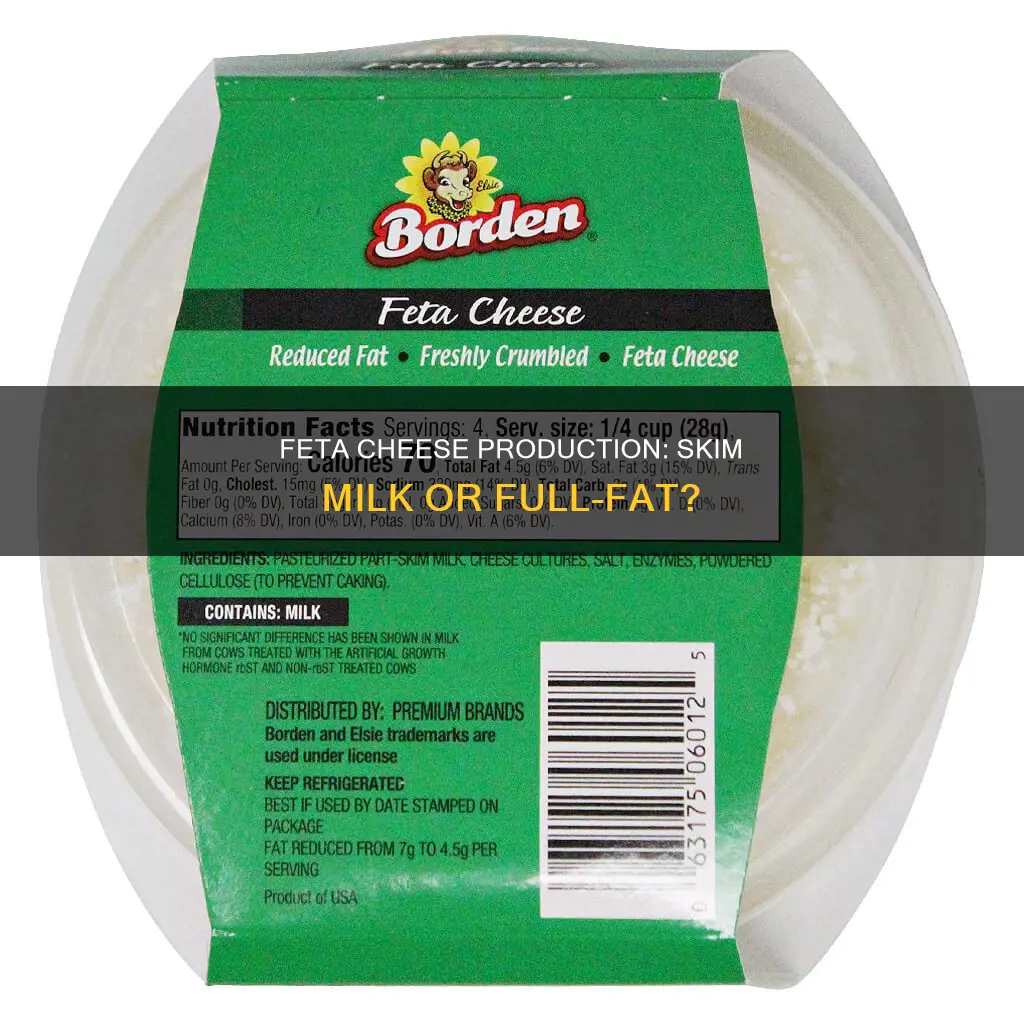 is feta cheese made with skim milk