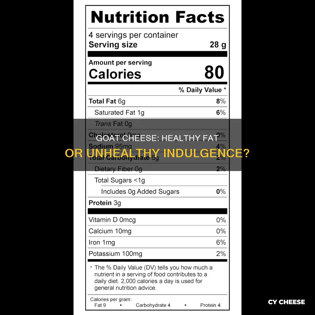 is goat cheese a healthy fat