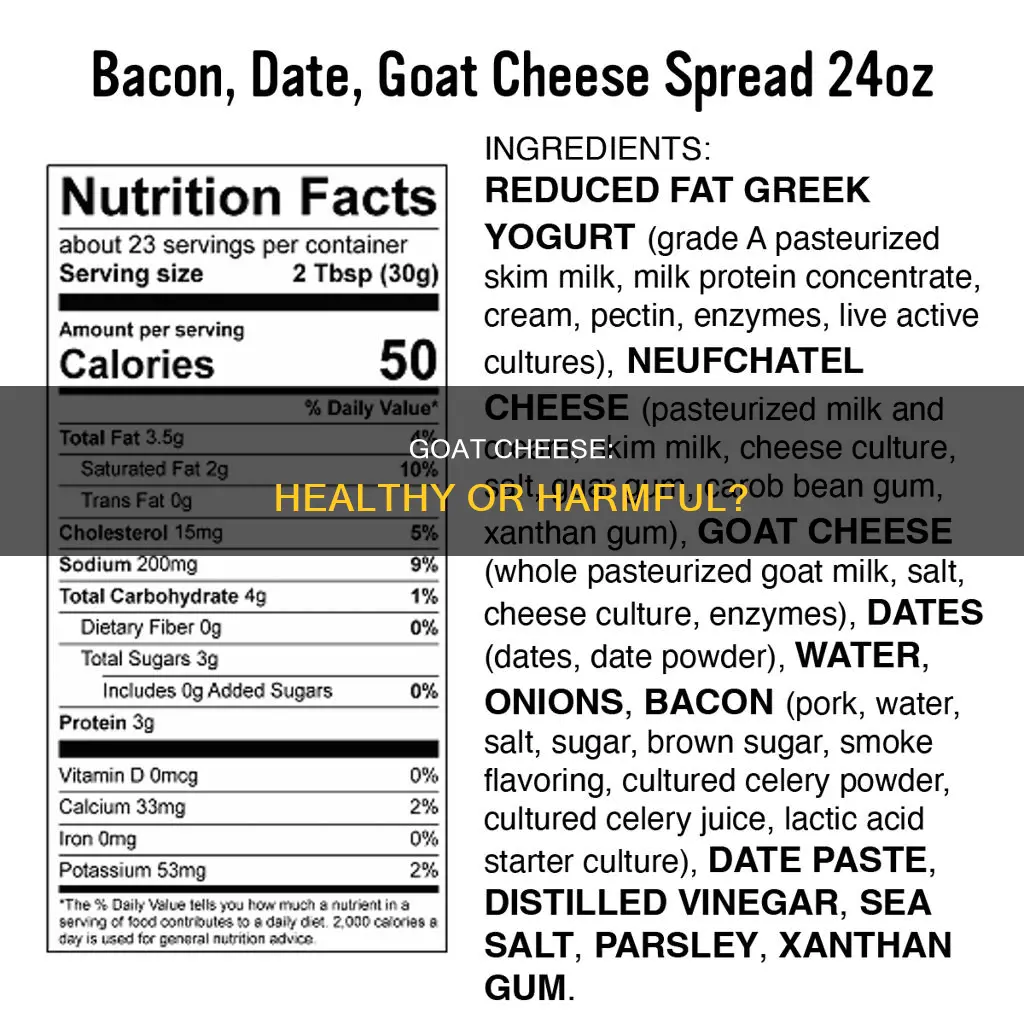 is goat cheese bad for you