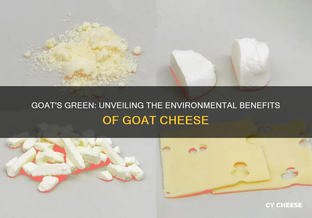 is goat cheese better for the environment than cow cheese