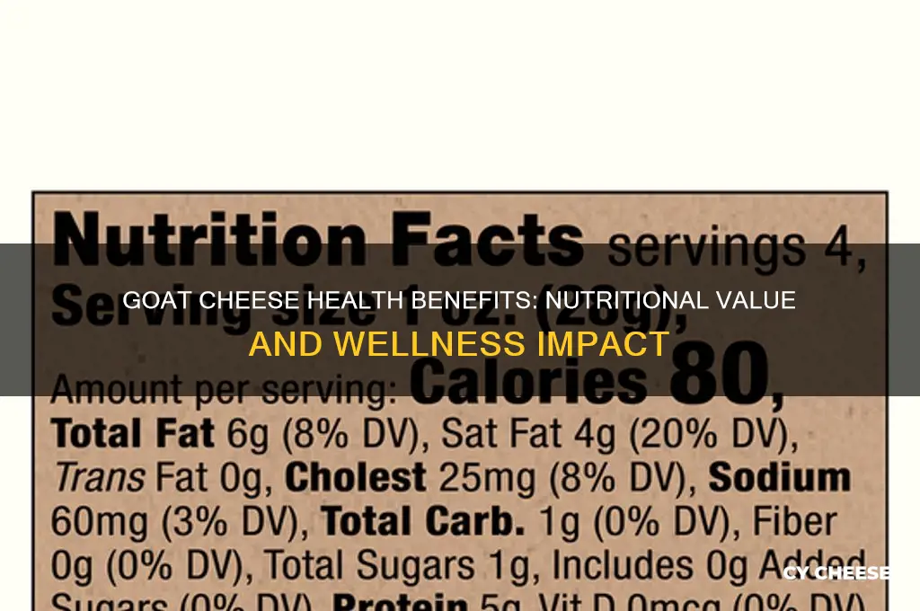 is goat cheese good for your health