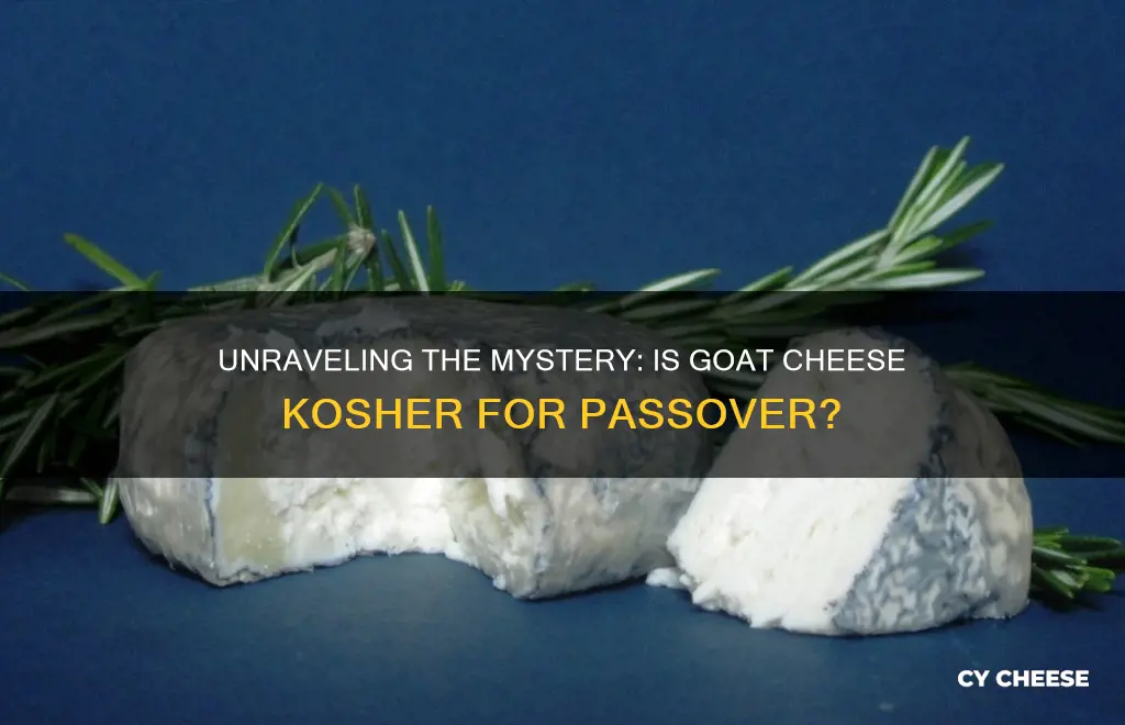 is goat cheese kosher for passover