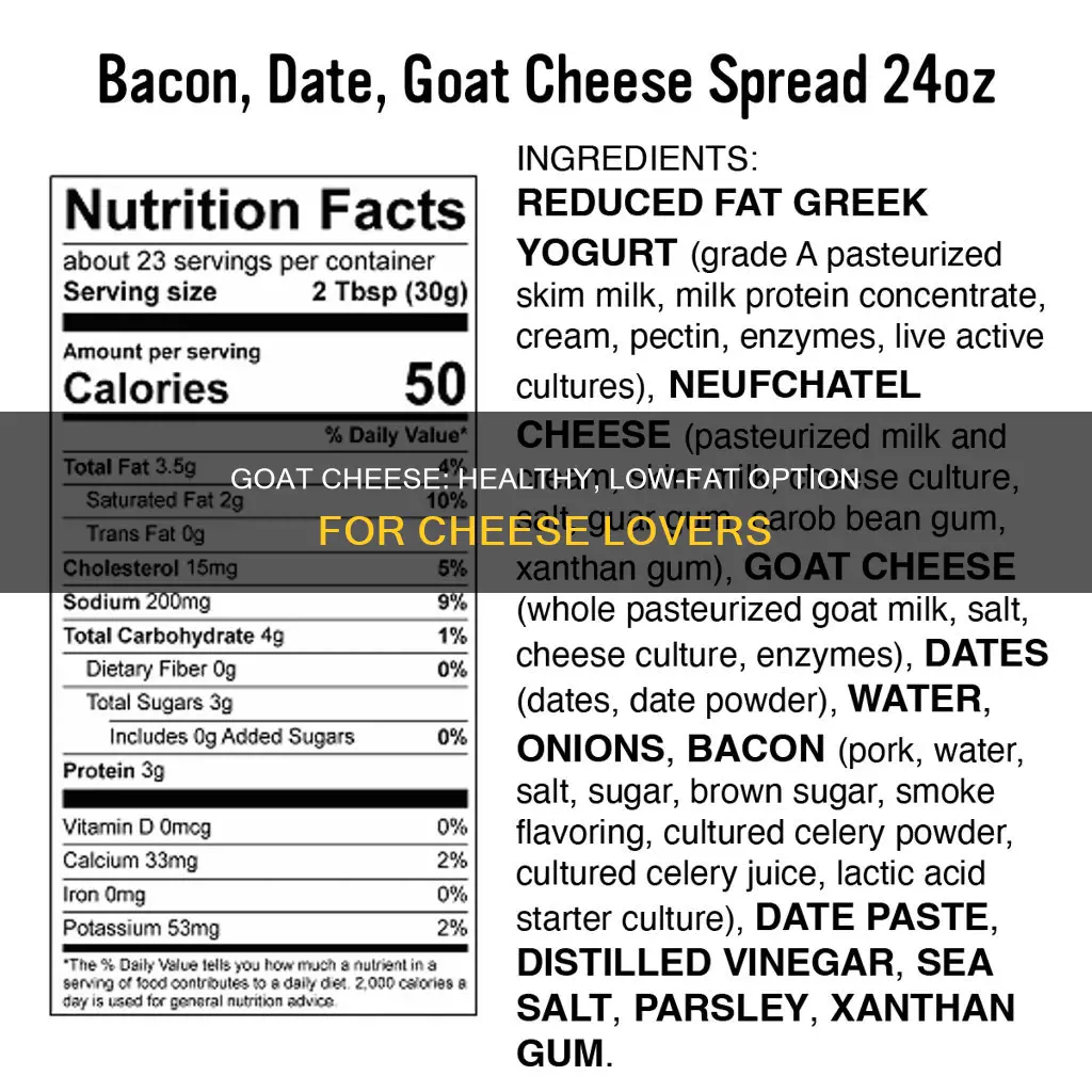 is goat cheese low fat