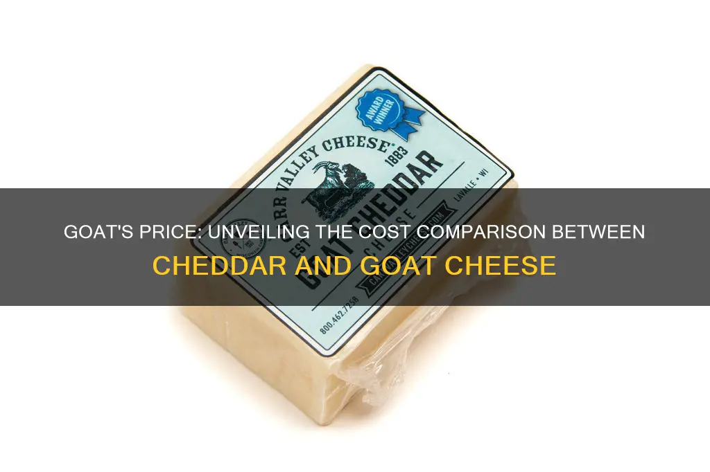 is goat cheese more expensive than cheddar cheese