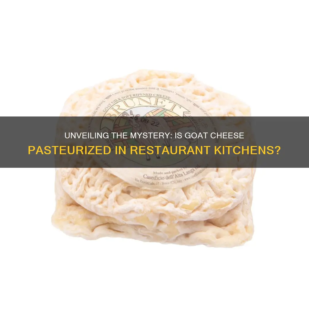 is goat cheese pasteurized in restaurants