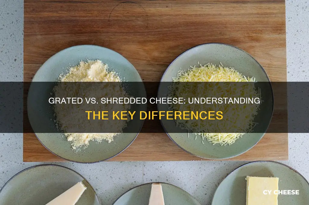 is grated and shredded cheese the same thing
