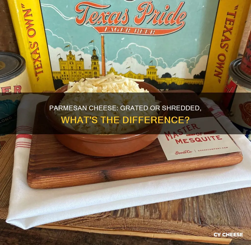 is grated and shredded parmesan cheese the same