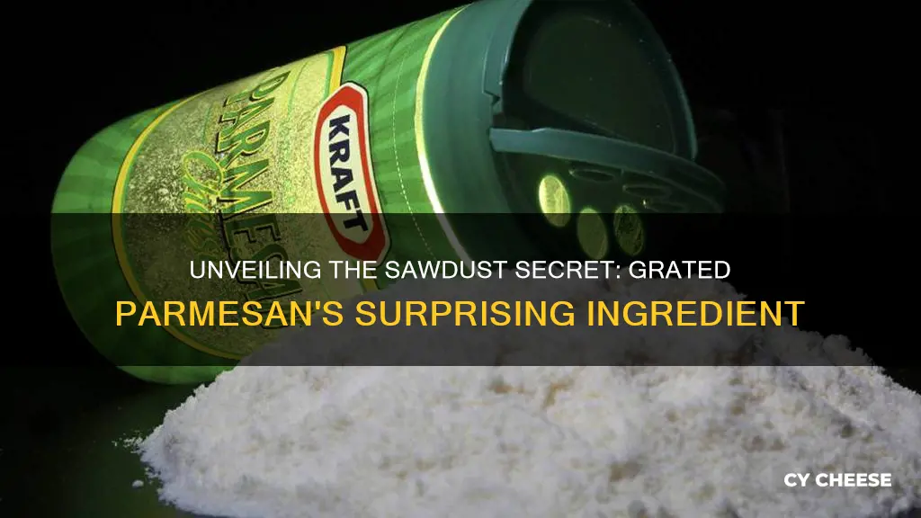 is grated parmesan cheese made with saw dust