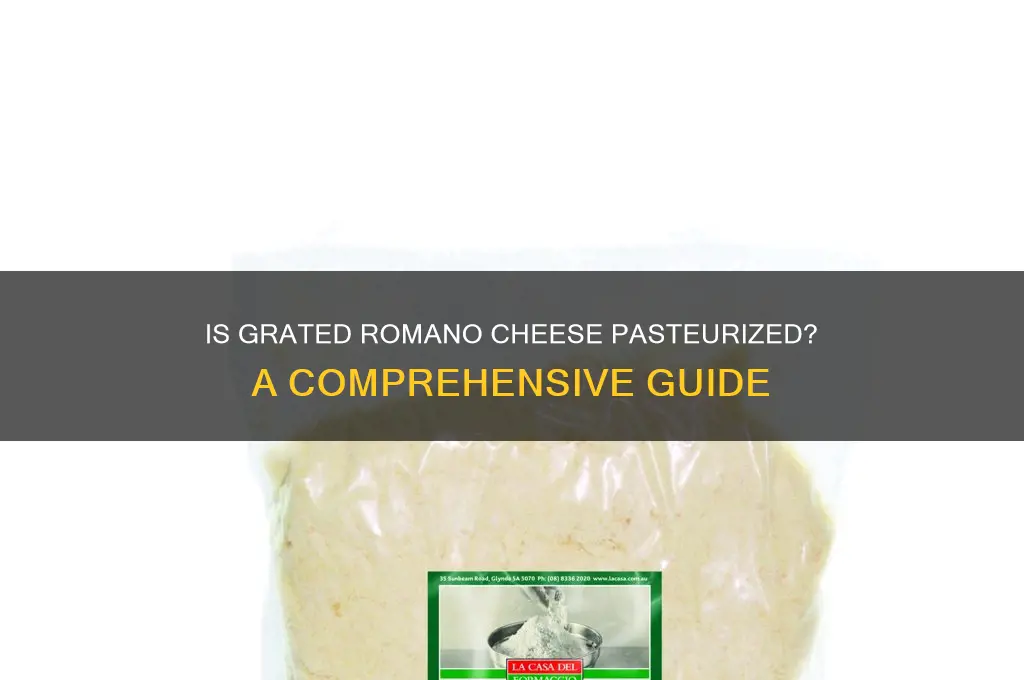 is grated romano cheese pasteurized