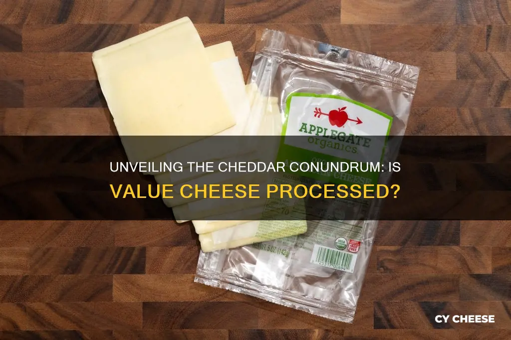 is great value cheddar cheese processed