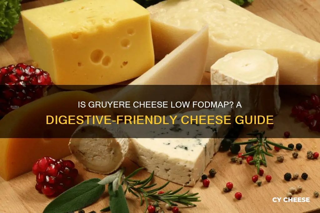 is gruyere cheese low fodmap