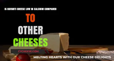 Havarti Cheese Calcium Content: How Does It Compare to Other Cheeses?