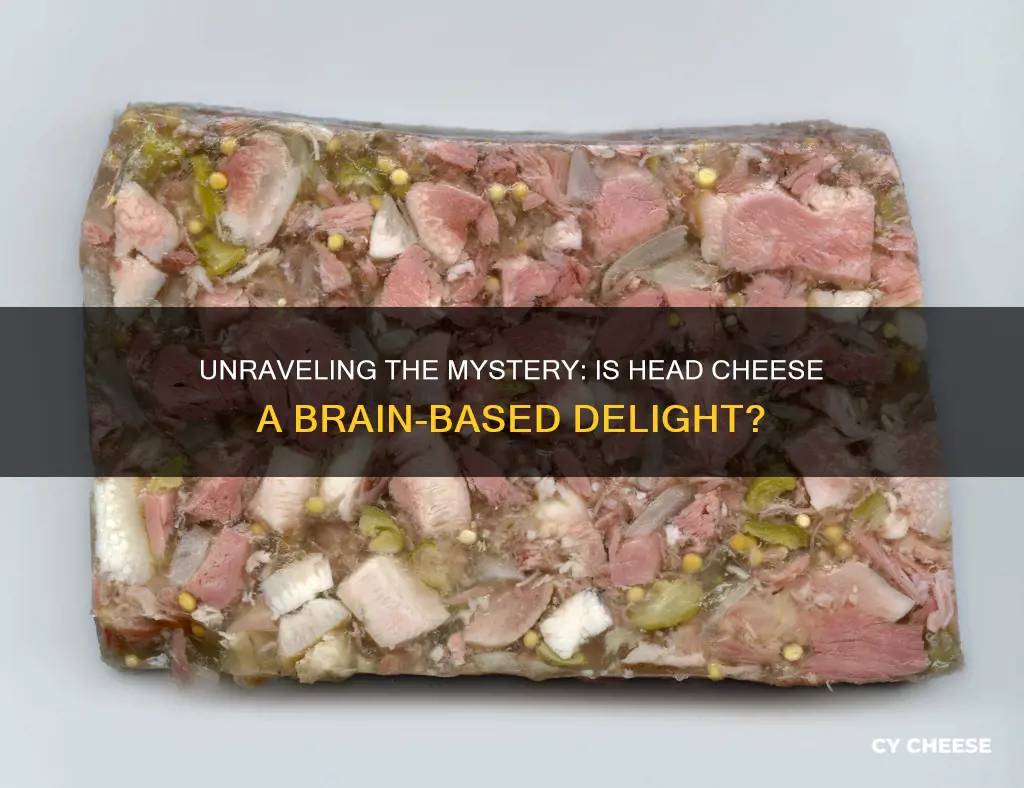 is head cheese made from brains