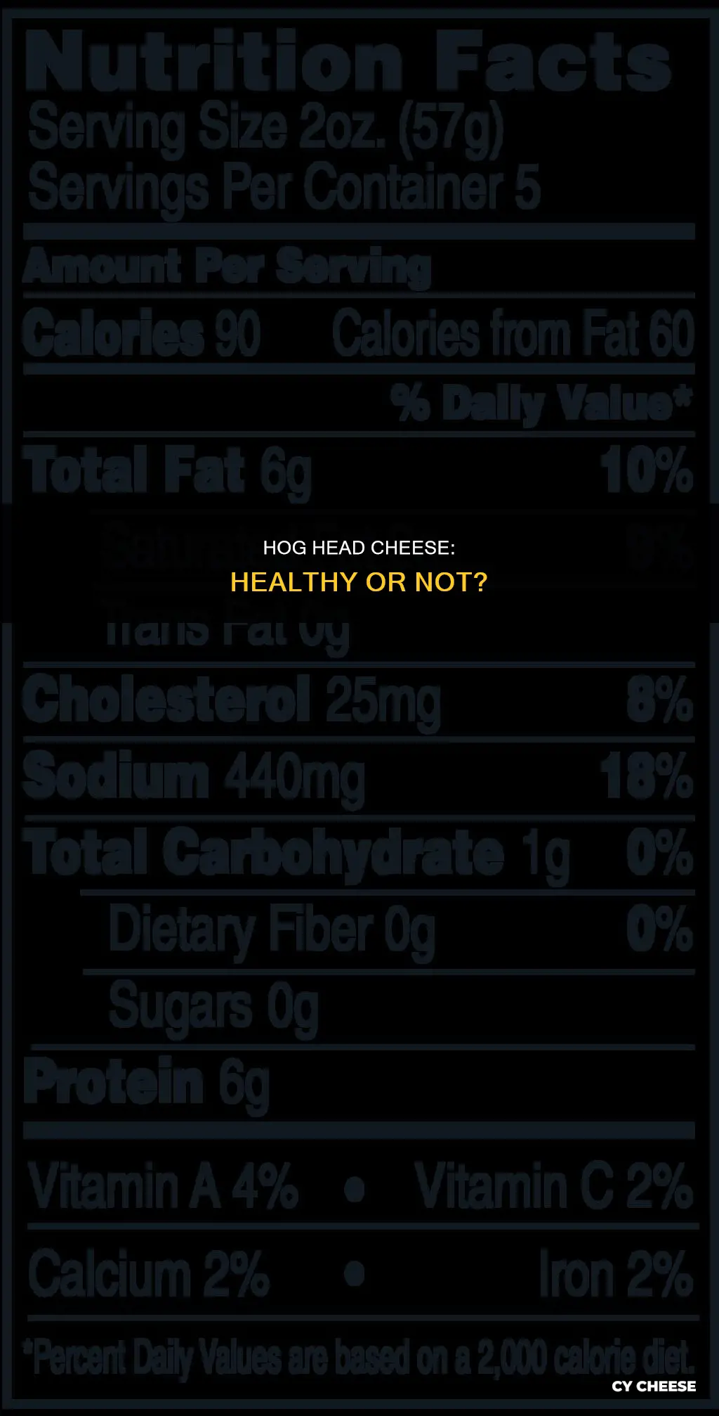 is hog head cheese healthy