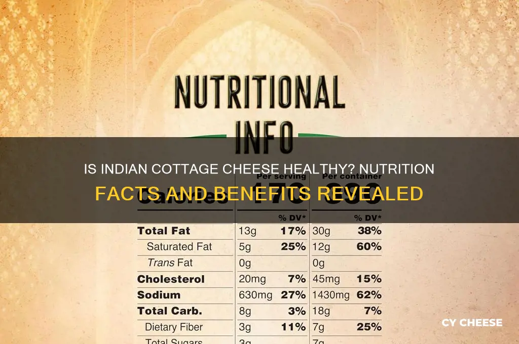 is indian cottage cheese healthy