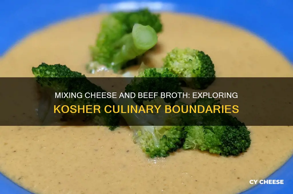 is it kosher to mix cheese and beef broth