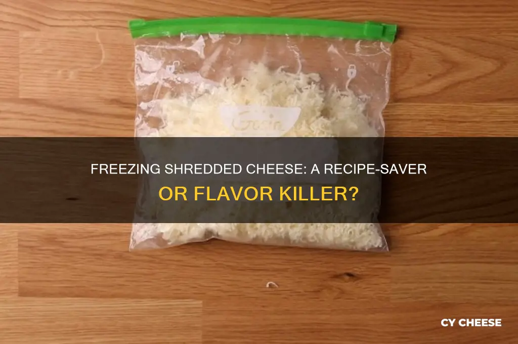 is it ok to freeze shredded cheese on a recipe