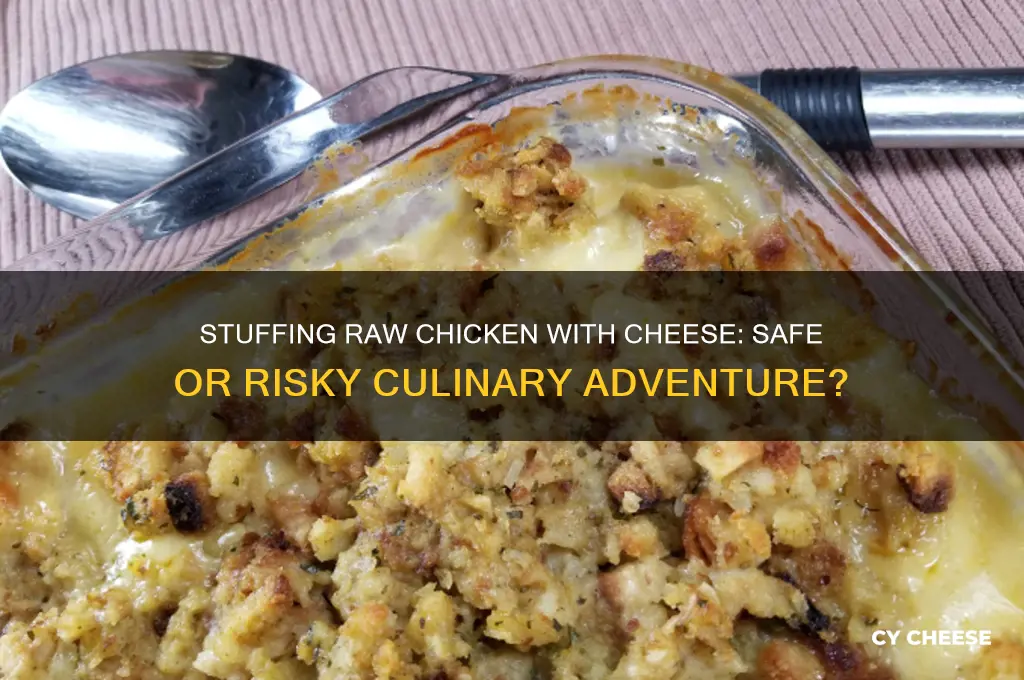 is it ok to stuff raw chicken with cheese