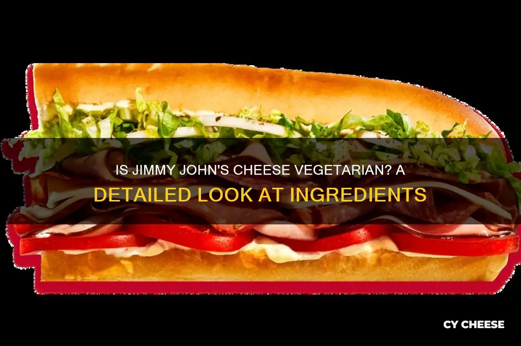 is jimmy johns cheese vegetarian