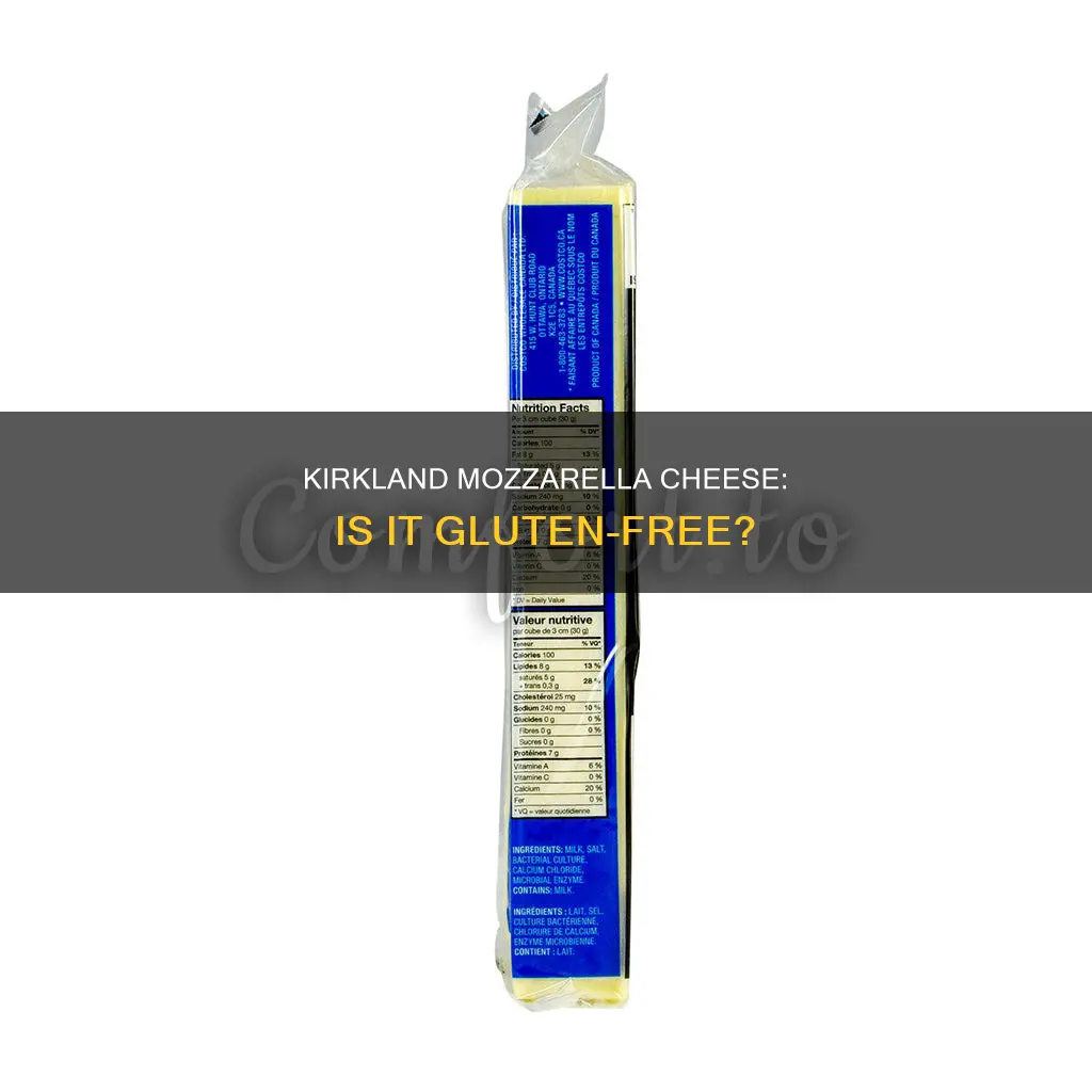 is kirkland mozzarella cheese gluten free