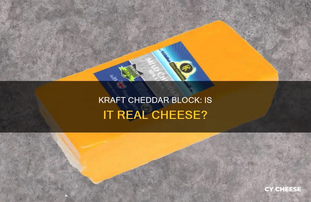 is kraft cheddar block real cheese