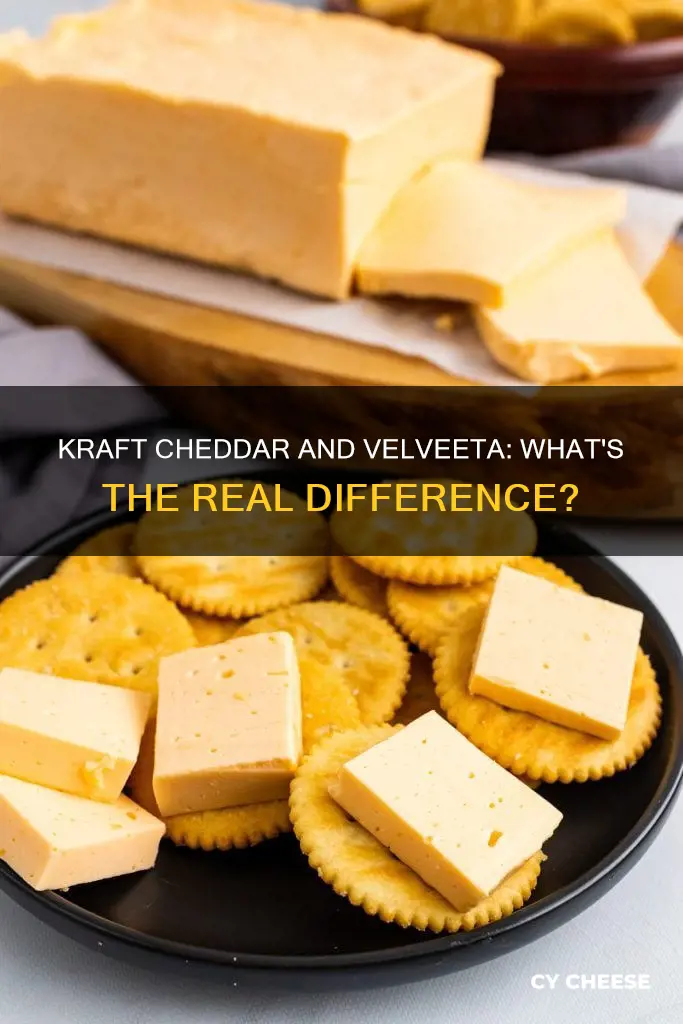 is kraft cheddar cheese the same as velveeta