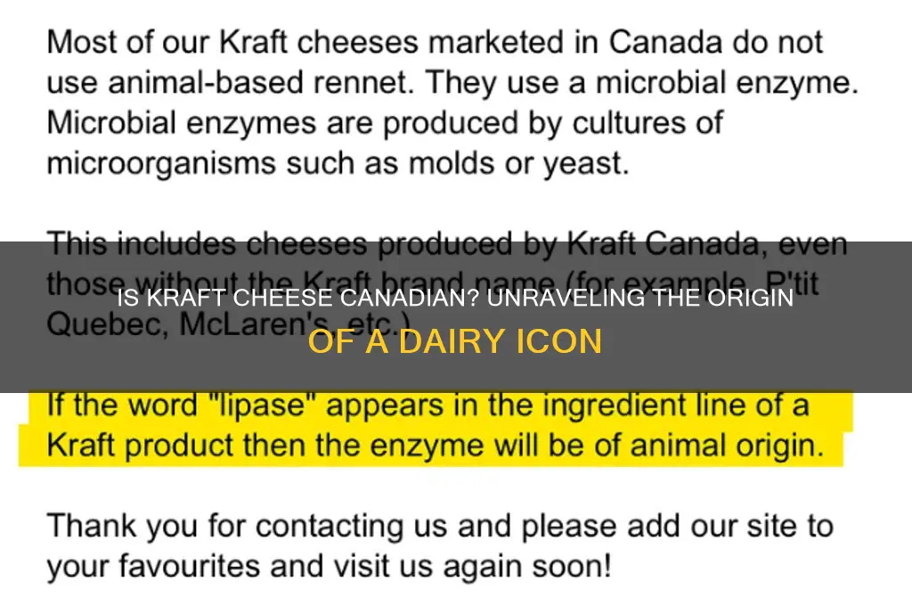 is kraft cheese canadian